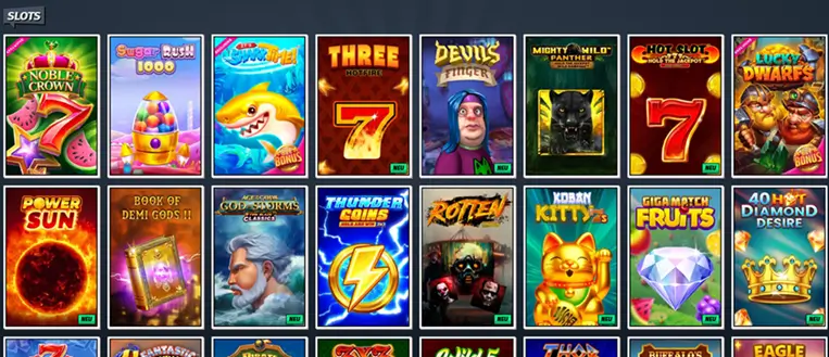 Spielauswahl im Online Casino AllySpin