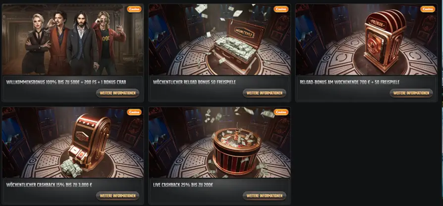 Bonus AKtionen im Online Casino Gransino
