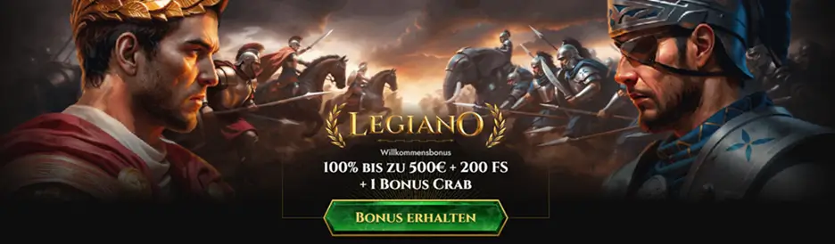 Neukundenbonus im Online Casino Legiano