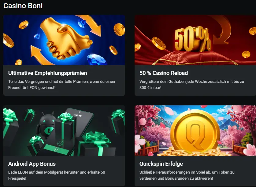 Bonus Aktionen im Online Casino Leonbet