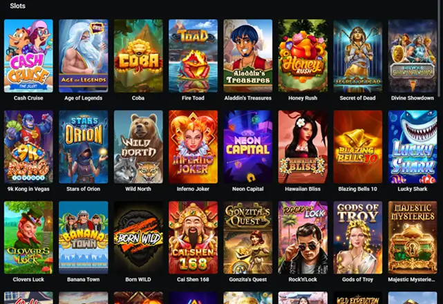 Spielauswahl im Online Casino Leonbet