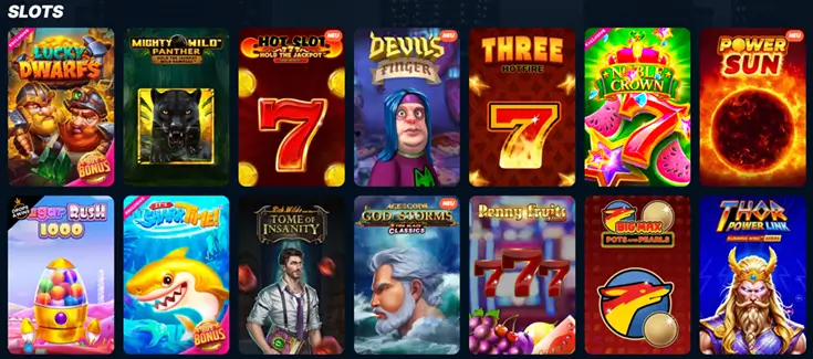 Spielauswahl im Online Casino PlayZilla
