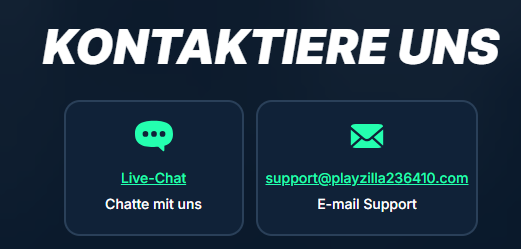 Support im Online Casino PlayZilla