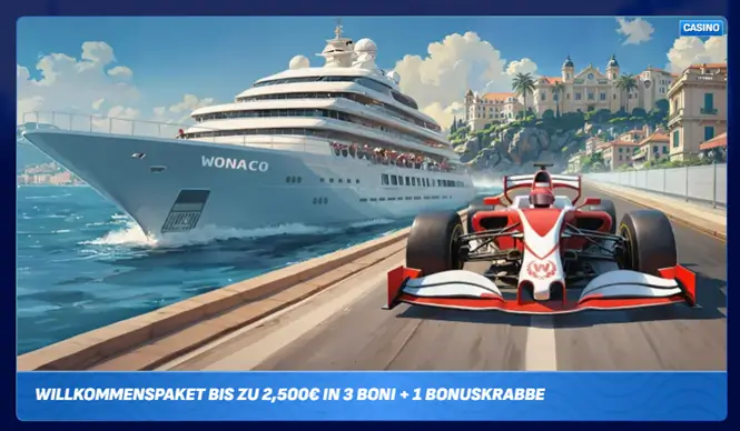 Neukundenbonus im Online Casino Wonaco