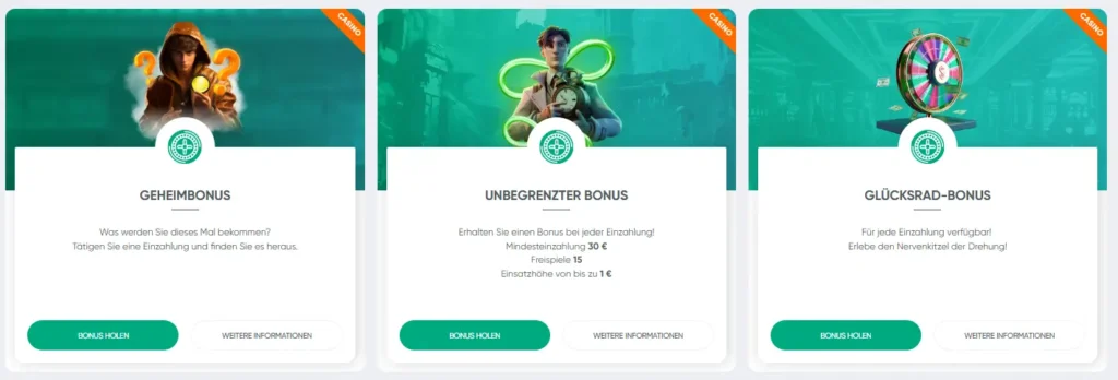 Auszug aus dem Casino Bonusprogramm bei Ivibet