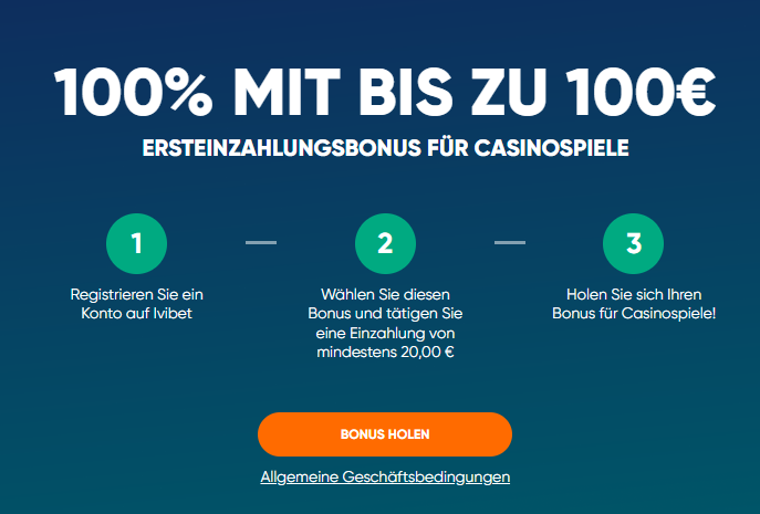 Casino Ersteinzahlungsbonus bei Ivibet