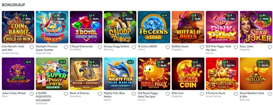 Slots mit Bonuskauf im Ivibet Online Casino