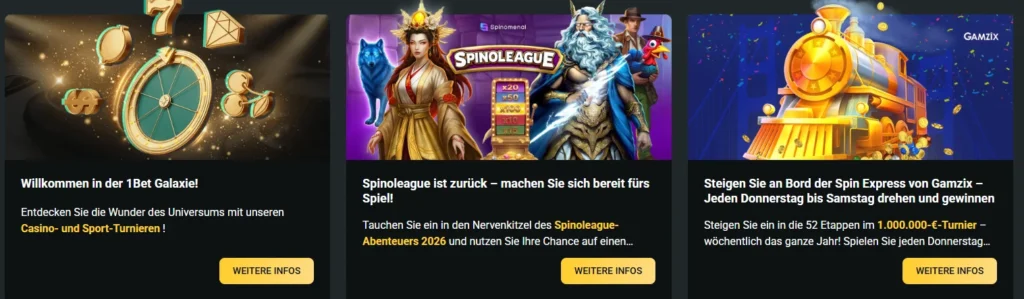 Bonusaktionen im 1Bet Online Casino